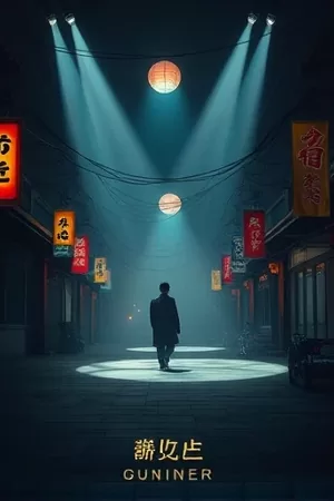 剧集《暮色边界》封面，黄昏天际线与电力塔剪影